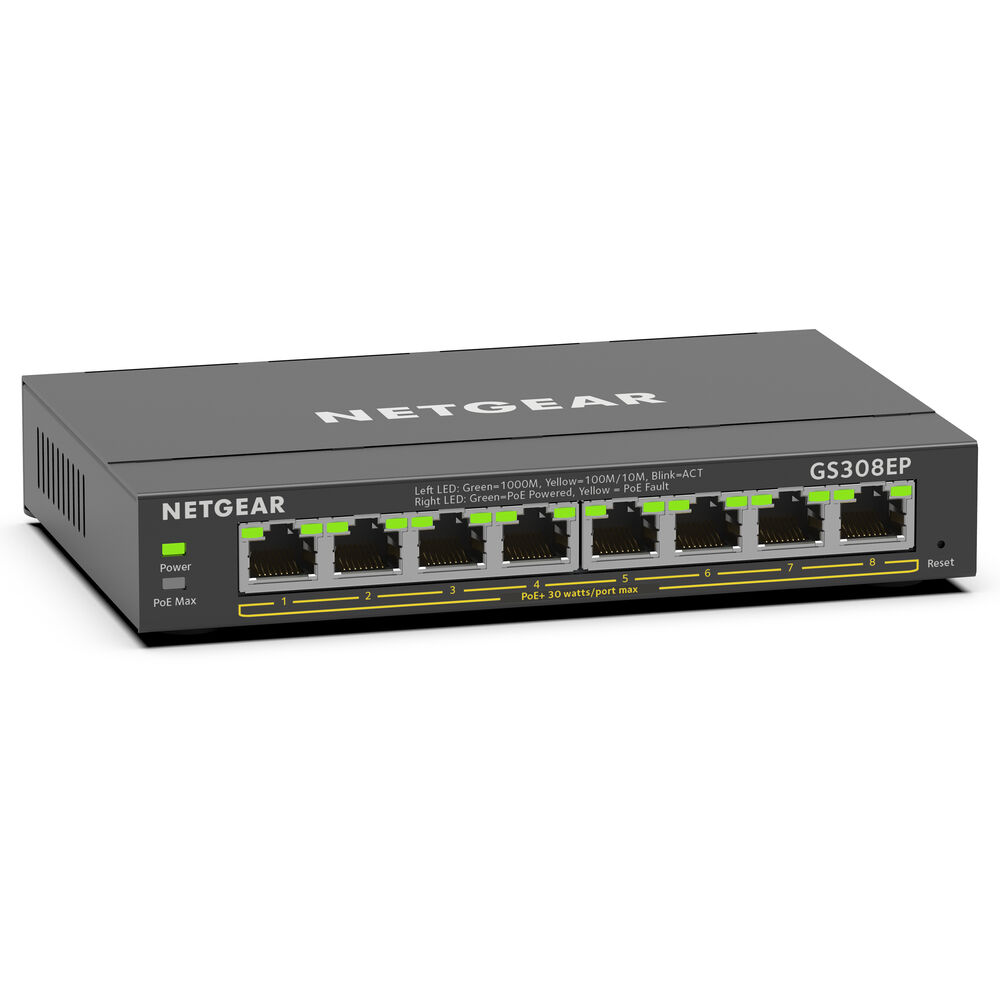 Netgear 8-Port Gigabet PoE+ Compliant Managed Switch