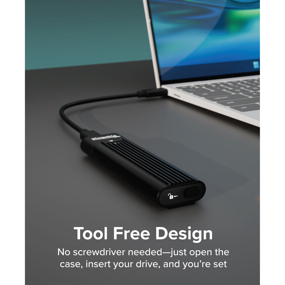 Plugable USB-A and C 3.2 Gen 2 M.2 NVMe Tool-Free Enclosure