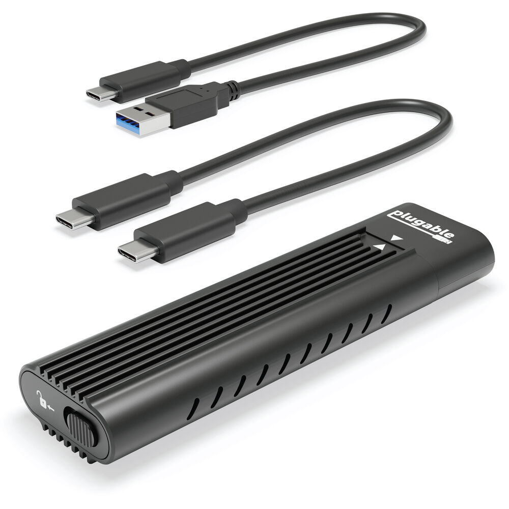 Plugable USB-A and C 3.2 Gen 2 M.2 NVMe Tool-Free Enclosure