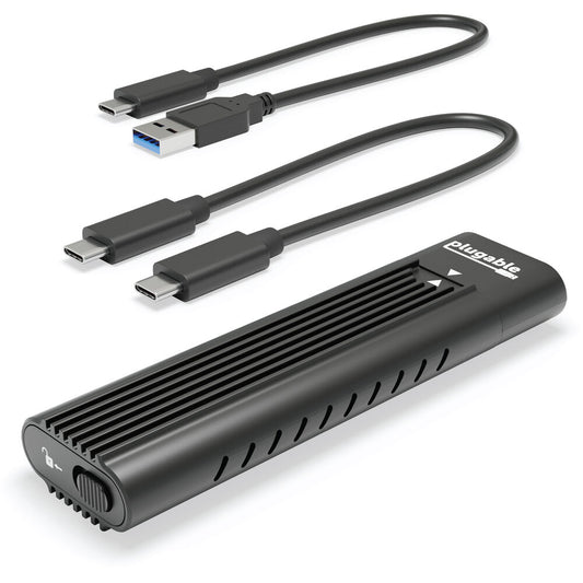 Plugable USB-A and C 3.2 Gen 2 M.2 NVMe Tool-Free Enclosure