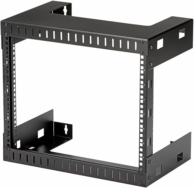 2-Post 8U Heavy-Duty Wall-Mount Network Rack