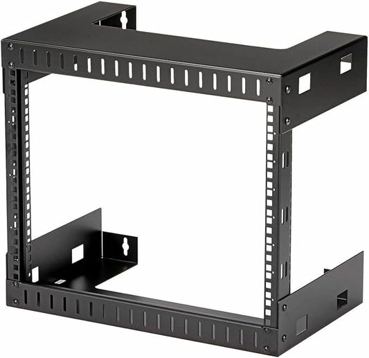 2-Post 8U Heavy-Duty Wall-Mount Network Rack
