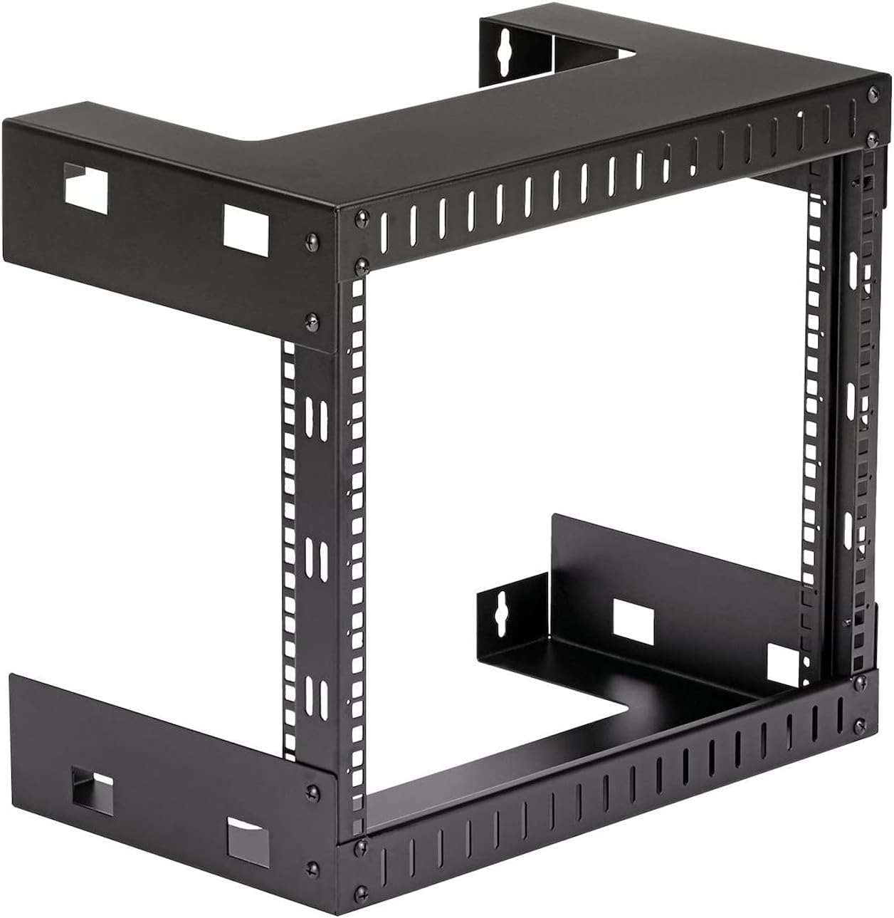 2-Post 8U Heavy-Duty Wall-Mount Network Rack