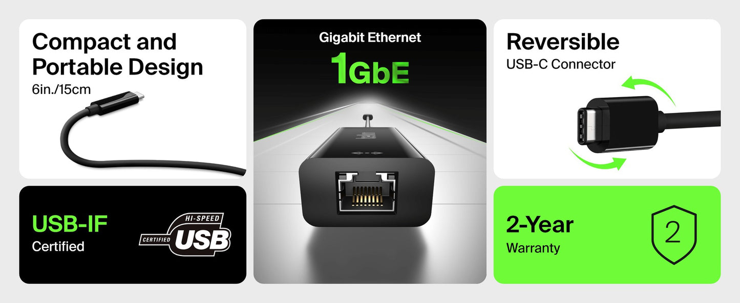 Belkin USB-C to Ethernet Adapter