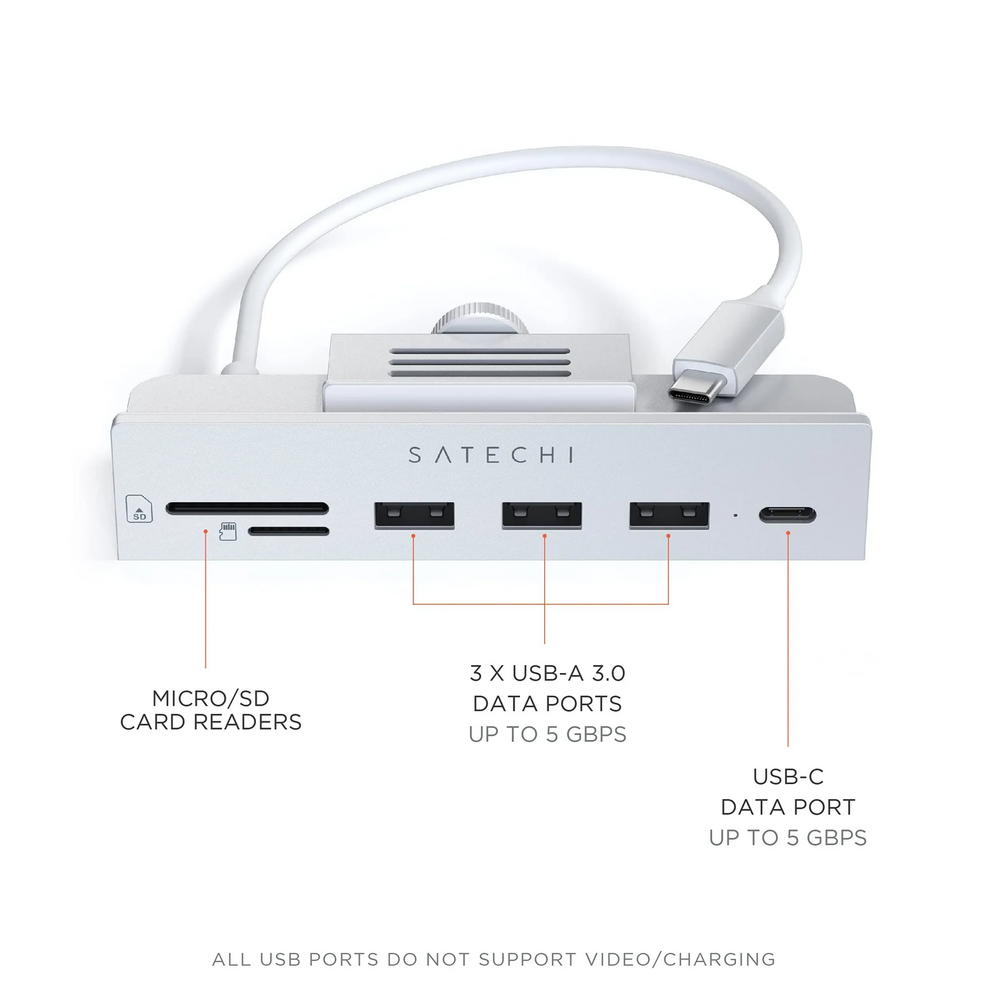 Satechi USB-C Clamp Hub for 24-inch iMac